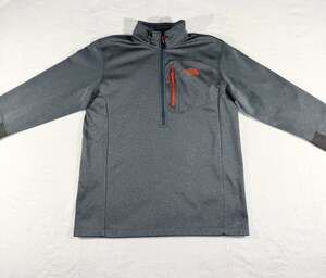 The North Face Canyonlands 1/4 Zip Pullover Men's Large Grey Orange